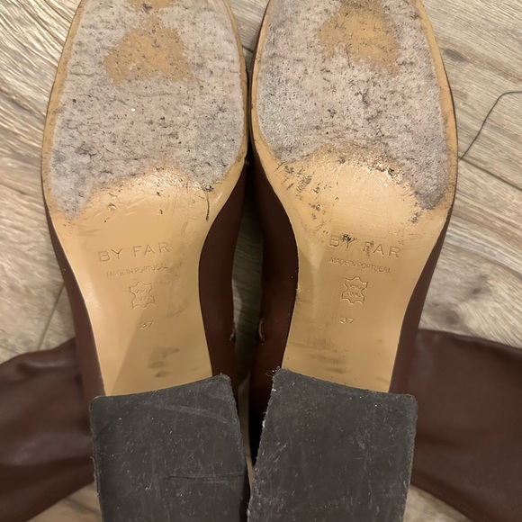 By Far Carlos 22 short leather boots brown - Picture 5 of 13